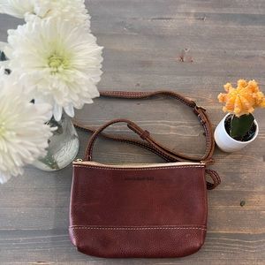 PLG Fiesta discontinued EUC Nutmeg Portland Leather Goods crossbody bag.
